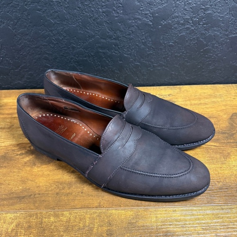 Allen Edmonds Westchester 1697 Brown Leather Penny Loafer Mens 13 B Narrow‎